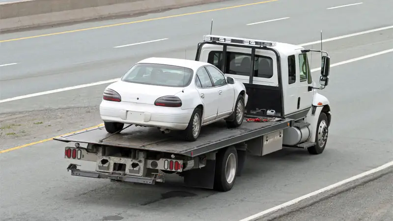 flatbed tow truck