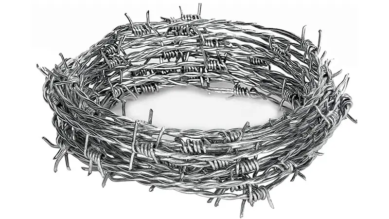 galvanized barbed wire